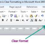 How to remove or clear formatting in word?