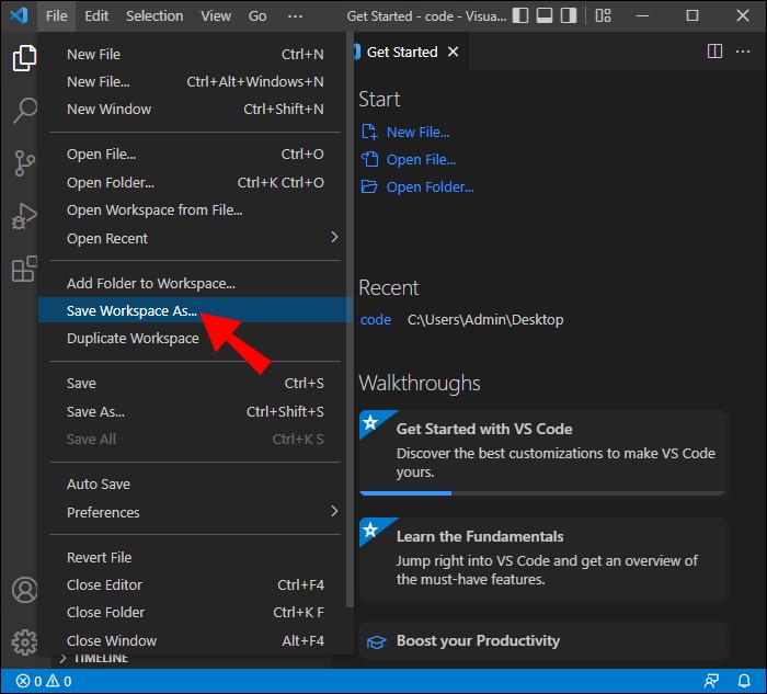 How to Create a New Workspace in VS Code3