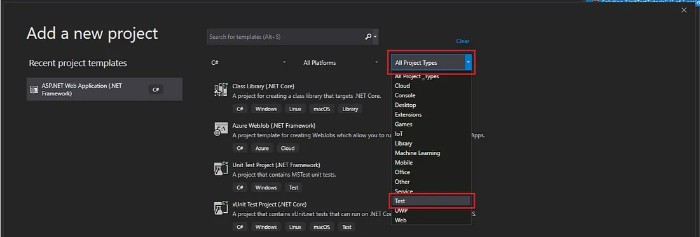 How to unit test in Visual Studio 20193